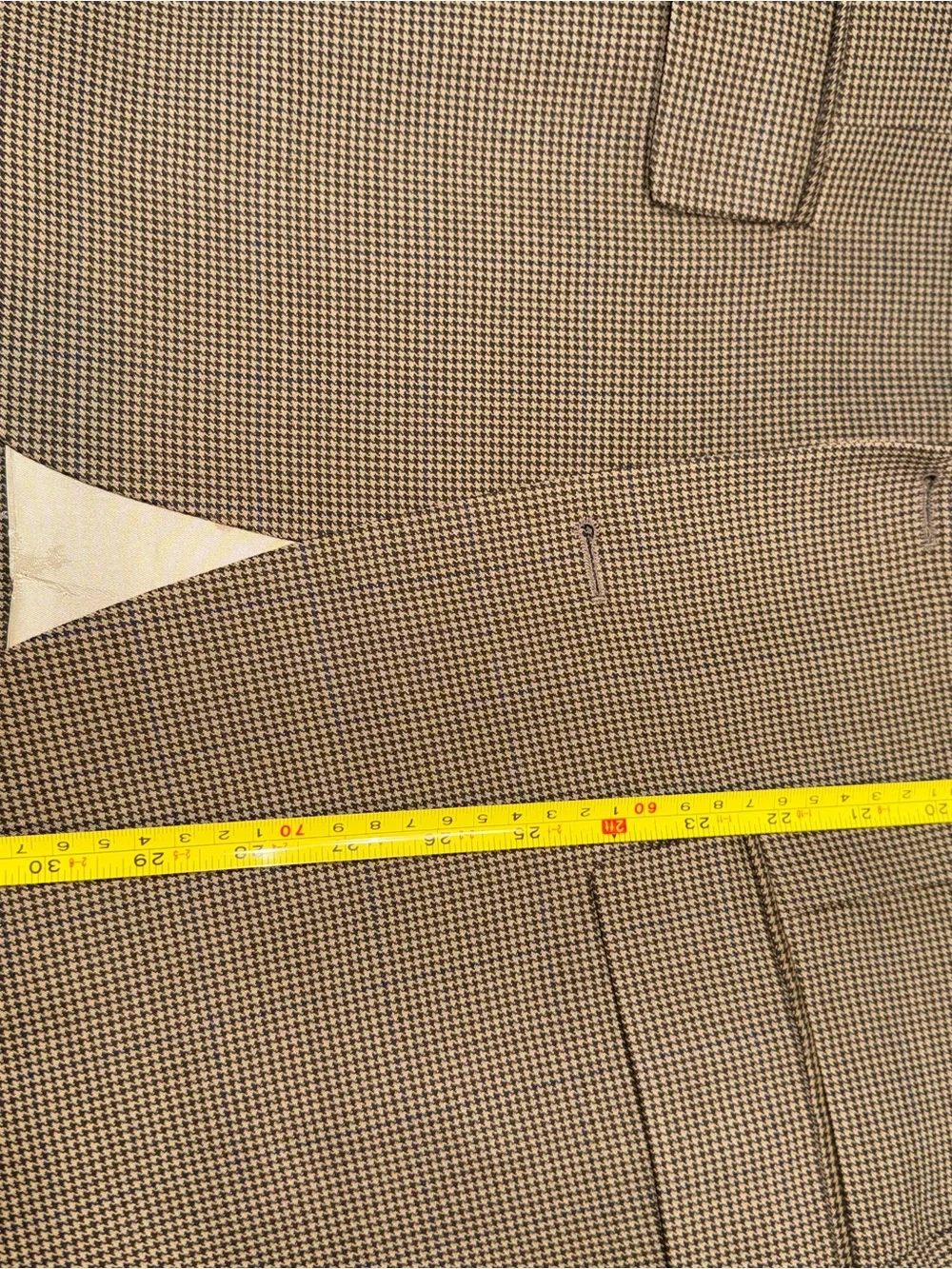 Old School Bespoke db Blazer Jacket Brown Micro-Check Carousel Lining